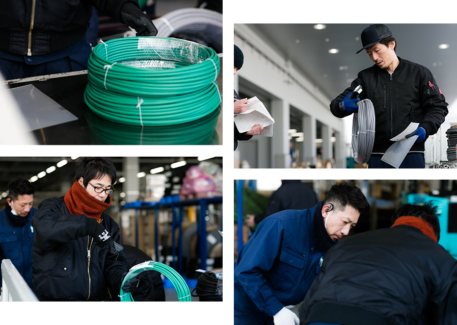 荷卸マット使用で安全な積降作業